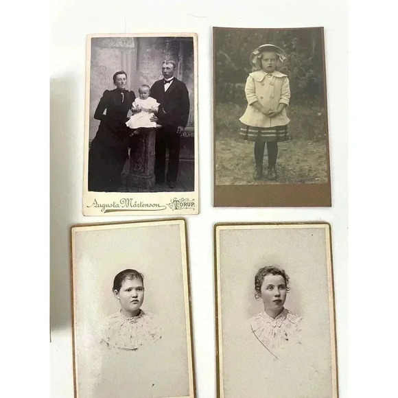 Antique Lot of 5 Sepia Victorian Photographs Family Portraits OOAK Estate Find - Picture 4 of 7